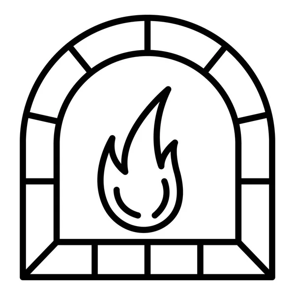 Potter piekarnik ikona, styl konturu — Wektor stockowy