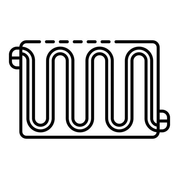 Icône de chauffage de piscine, style contour — Image vectorielle