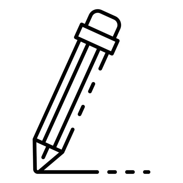 Icono de lápiz de escritura, estilo de contorno — Vector de stock