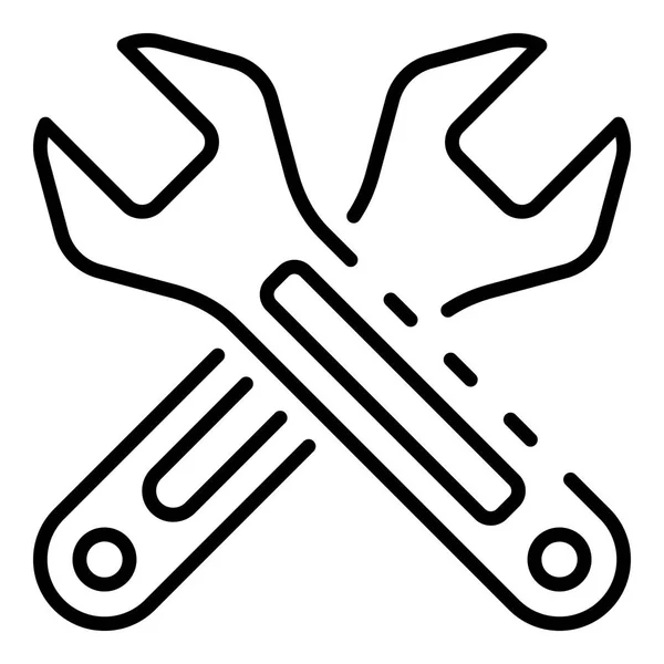 Carpenter ikona klíče, styl osnovy — Stockový vektor