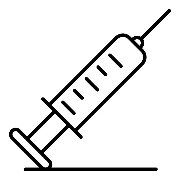 Injekční stříkačka pet Ikona, styl osnovy — Stockový vektor