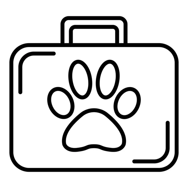 Icona del kit di pronto soccorso per animali domestici, stile contorno — Vettoriale Stock