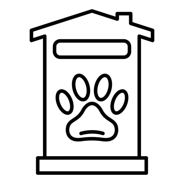 Evcil hayvan otel ikonu, taslak biçimi — Stok Vektör
