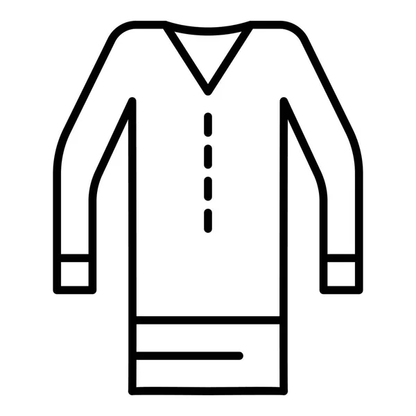 Icône de chemise anti soleil plage, style contour — Image vectorielle