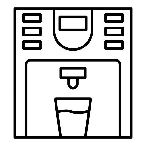 塑料水冷却器图标,轮廓样式 — 图库矢量图片