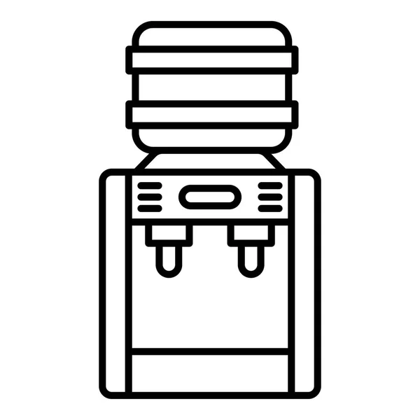 Refroidisseur d'eau de bureau icône, style contour — Image vectorielle