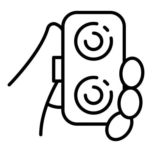 Contactlens vak pictogram, Kaderstijl — Stockvector