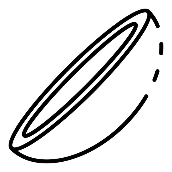 Glazen contactlenzen pictogram, Kaderstijl — Stockvector
