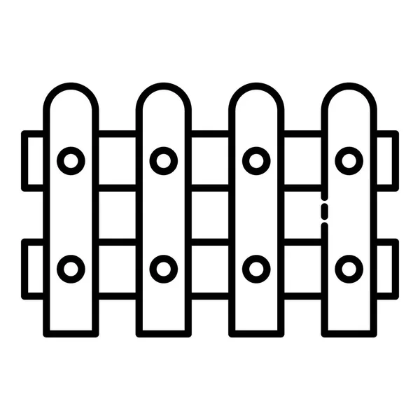 Trädgårdsstaketet ikon, dispositionsformat — Stock vektor