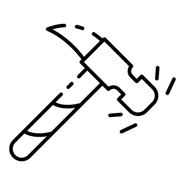Hammer icon, outline style — Stock Illustration Hammer icon, outline style Royalty Free Stock Illustrations
