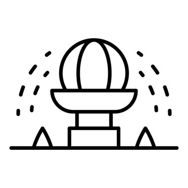 Sulama daire simgesi, anahat stili