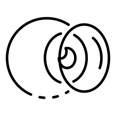 Göz küresi kontakt lens simgesi, anahat stili