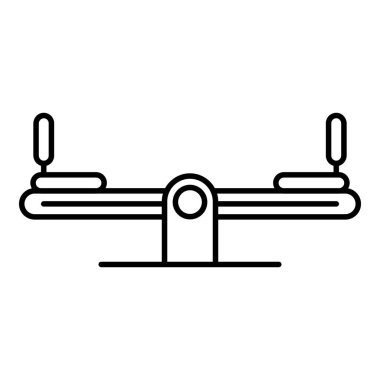 Çocuk denge çubuğu simgesi, anahat stili