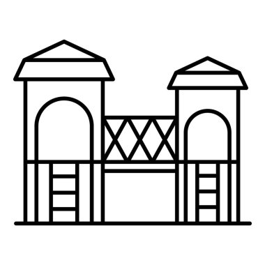 Çocuk Kalesi bahçesi simgesi, anahat stili