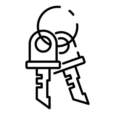 Araba anahtar simgesi, anahat stili