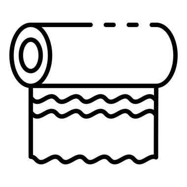 Rulo peçete simgesi, anahat stili