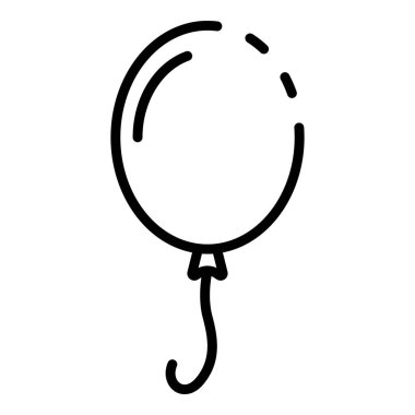 Lastik balon simgesi, anahat stili