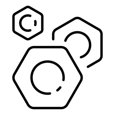 Araba cıvata simgesi, anahat stili