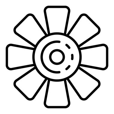 Araba fan simge, anahat stili