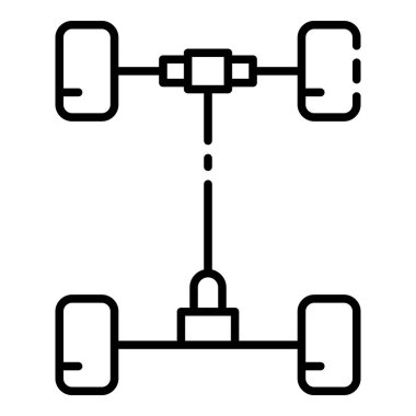 Araba çalışan dişli simgesini, anahat stili