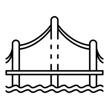 Kentsel uzun bridge simgesini, anahat stili