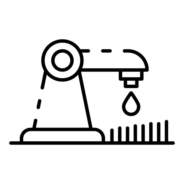 Wassertropfen-Bewässerungssymbol, Umriss-Stil — Stockvektor