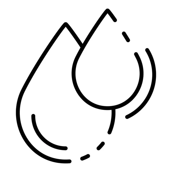 Waterdruppel pictogram, Kaderstijl — Stockvector