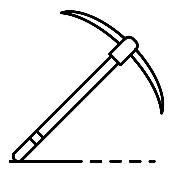 Pickaxe icoon, outline stijl — Stockvector