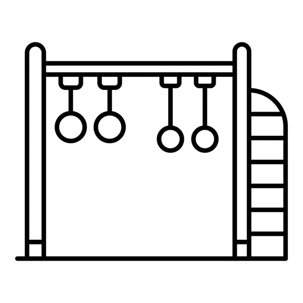 Kid ring playground icon, outline style — Stock Vector