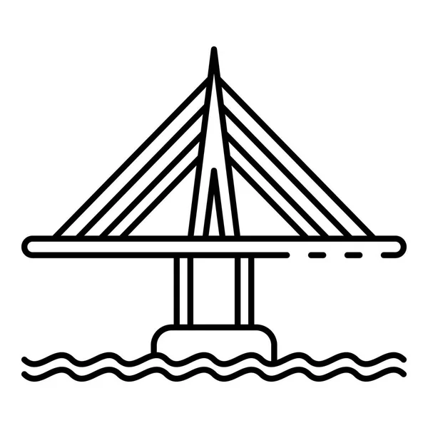 Şehir köprüsü simgesi, özet biçimi — Stok Vektör