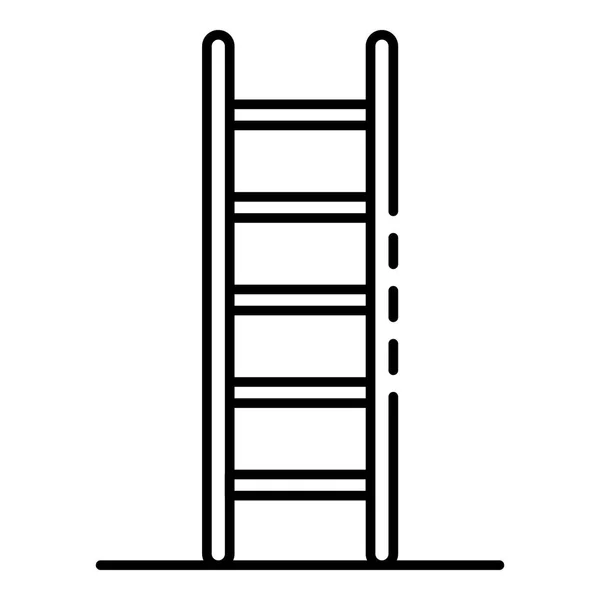 木楼梯图标, 轮廓样式 — 图库矢量图片