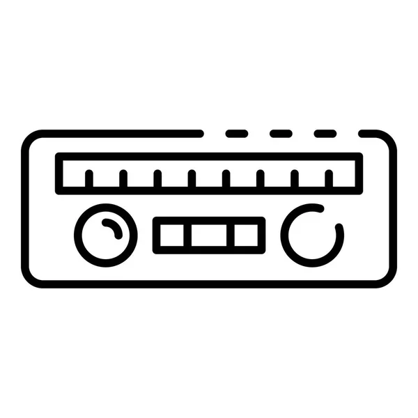 Icono de radio de coche, estilo de esquema — Archivo Imágenes Vectoriales