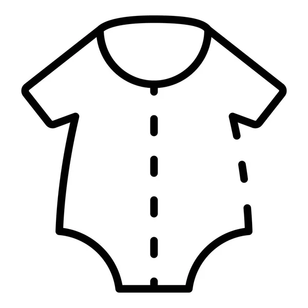 Baby nieuwe kleding pictogram, omtrek stijl — Stockvector