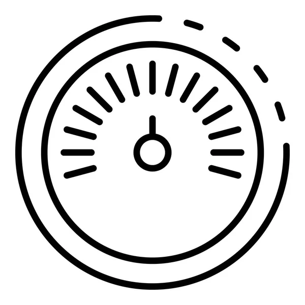 Snelheidsmeter icoon, omtrek stijl — Stockvector