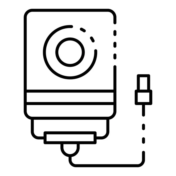 USB sabit disk simgesi, anahat stili — Stok Vektör