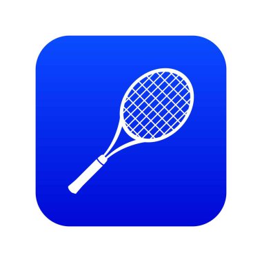 Tenis raketi mavi simge vektör