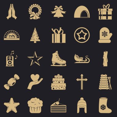 Xmas Icons set, basit tarzı
