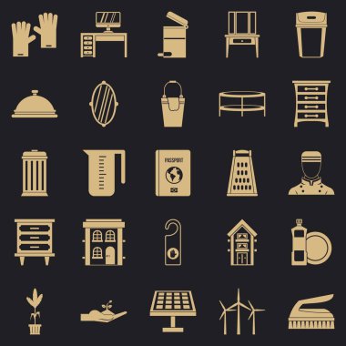 Arıtma Icons set, basit tarzı