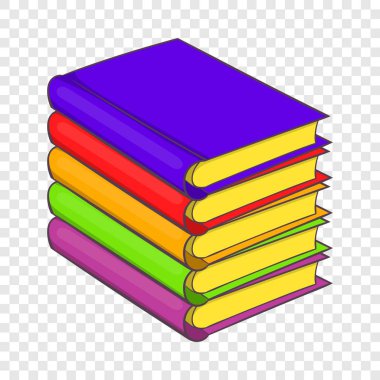 Kitap simgesi, karikatür tarzı yığını