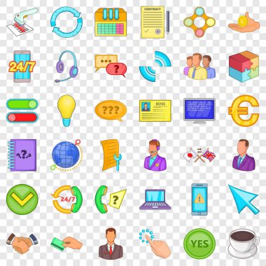 Internet simge kümesi, karikatür tarzı bağlanmak