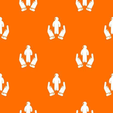 Koruma hayat desen vektör turuncu