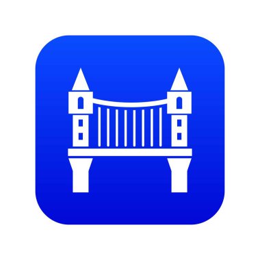 Kule köprü mavi simge vektör