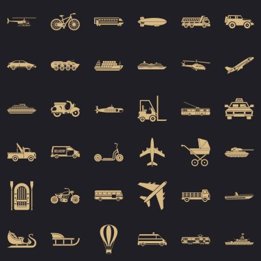 Sürüş Icons set, basit tarzı