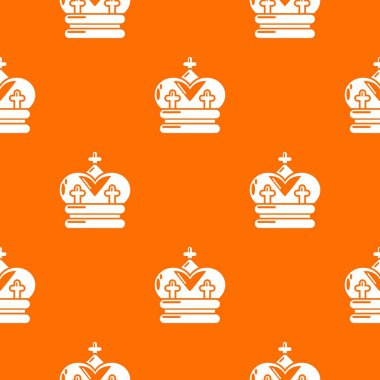 Taç desen vektör turuncu