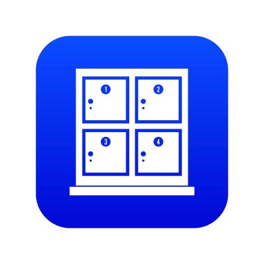 Hücre depolama süpermarket simgesi dijital mavi