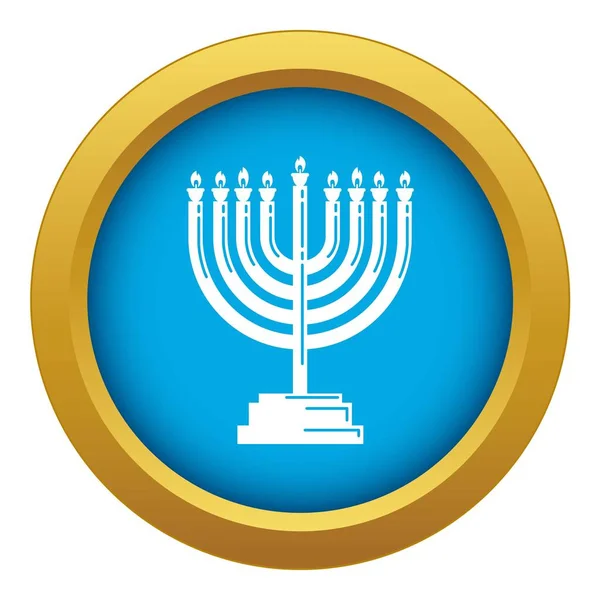 Menorah icon blauer Vektor isoliert — Stockvektor