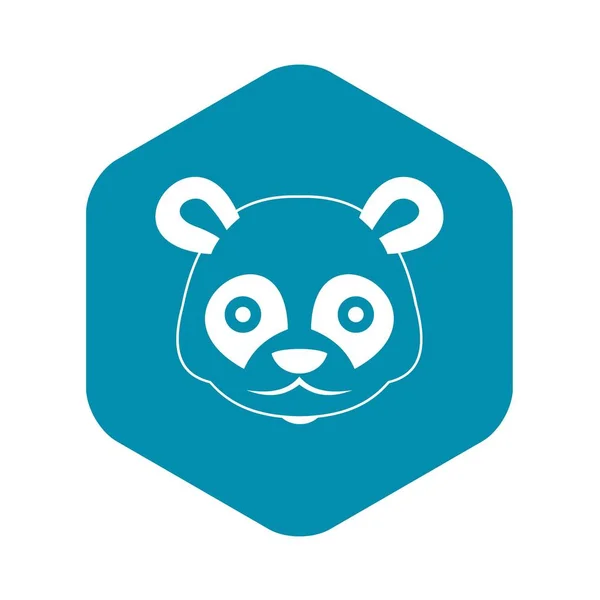 Kopf der Panda-Ikone, einfacher Stil — Stockvektor