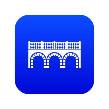 Kemer köprü mavi simge vektör