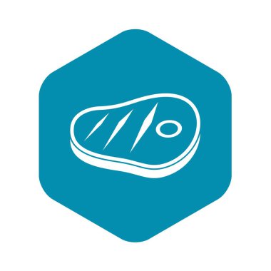 Eti biftek simgesi, basit tarzı