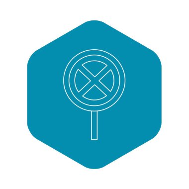 Clearway işareti simgesi, anahat stili